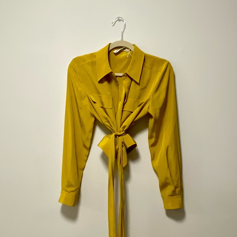 Stunning nwt Silk DVF Sample Sale Blouse Sz S